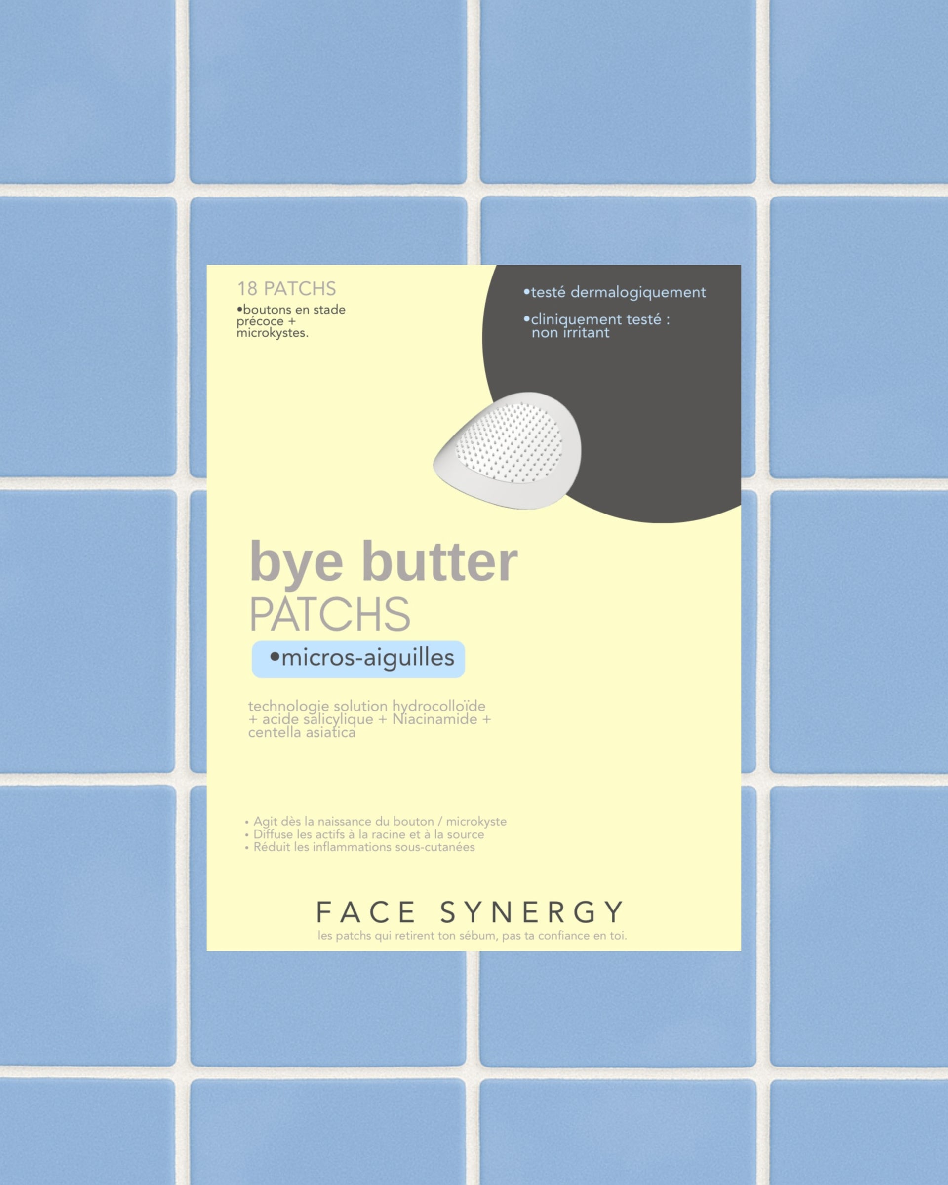 BYE BUTTER PATCHS •18 patchs micros-aiguilles