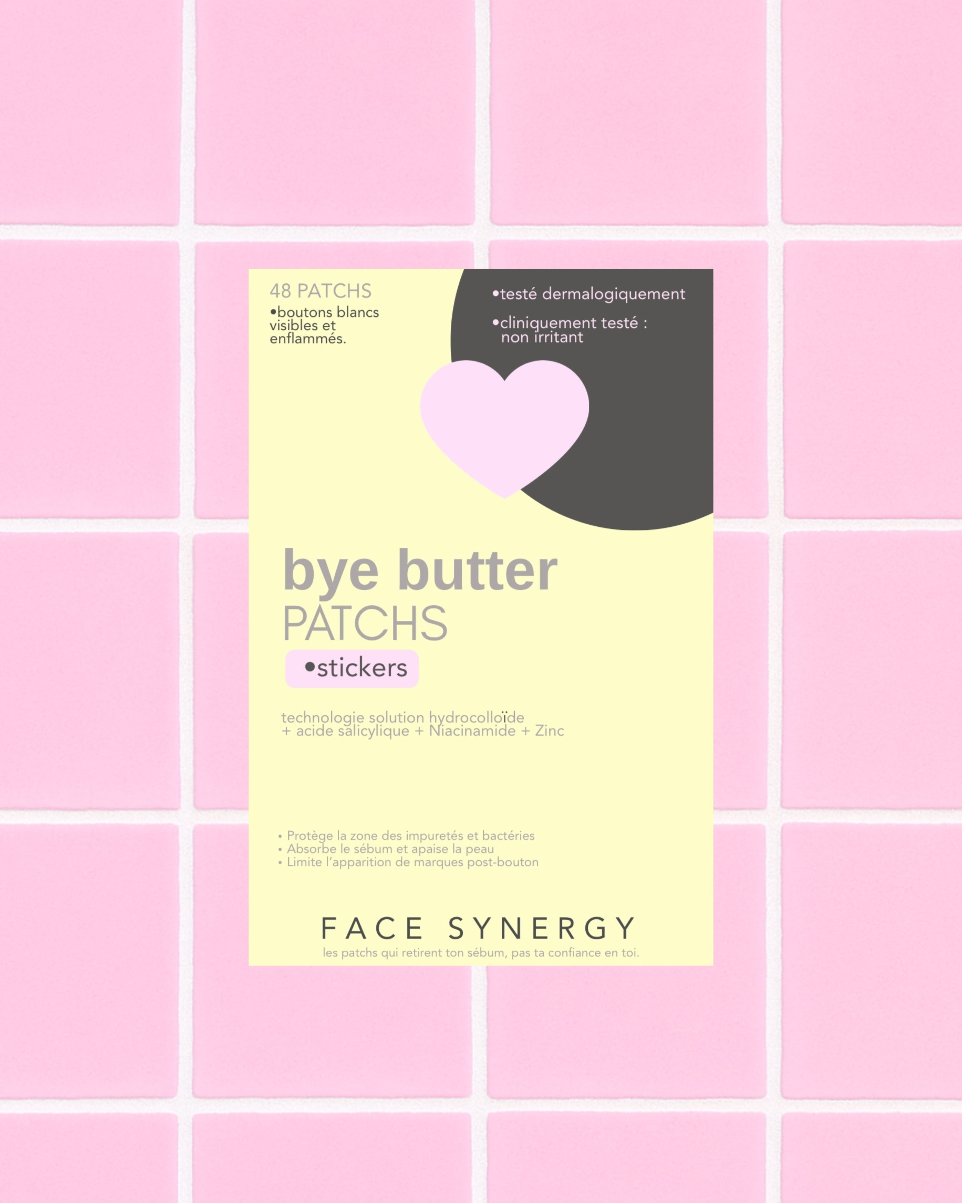 BYE BUTTER PATCHS •48 patchs cœurs
