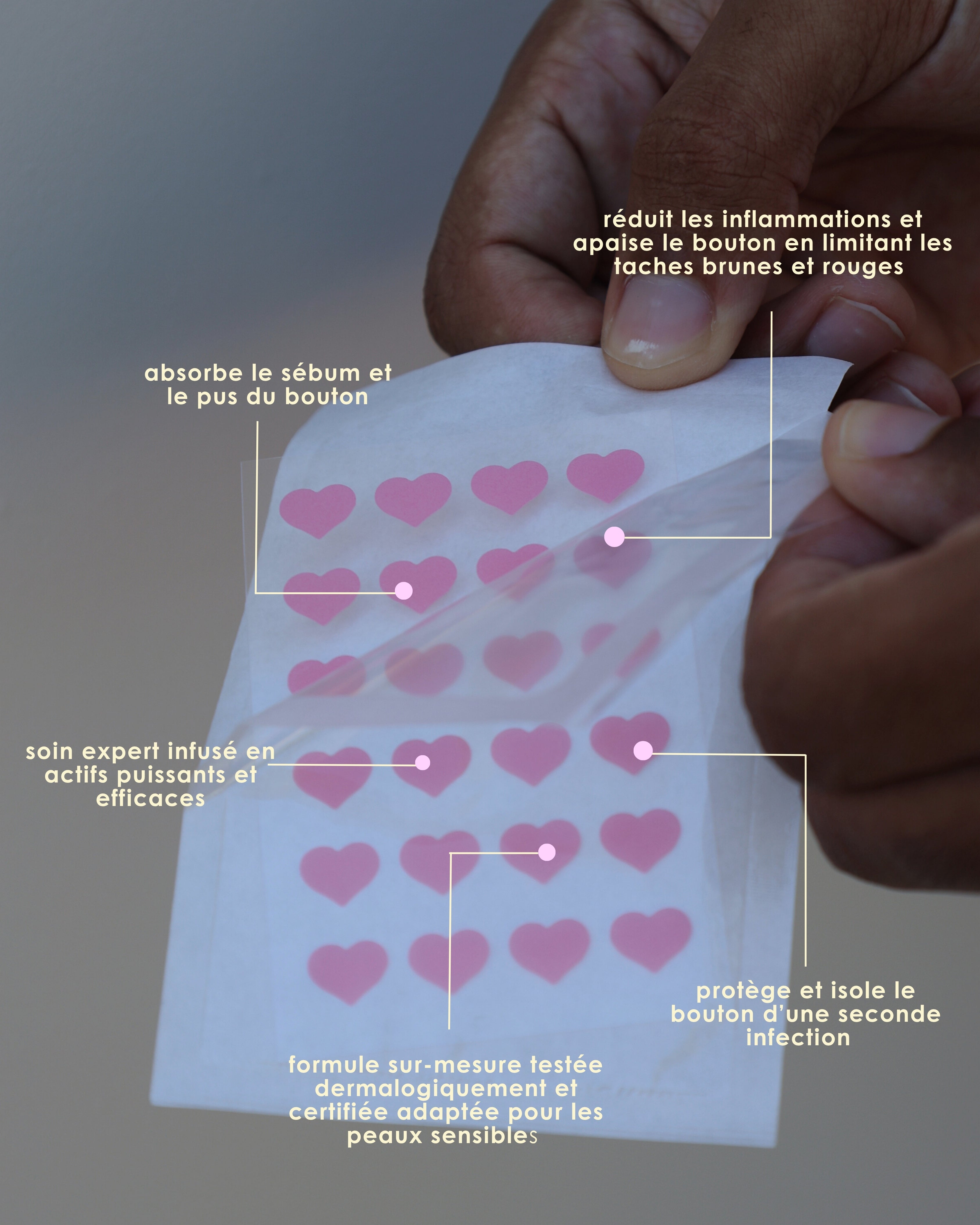 BYE BUTTER PATCHS •48 patchs cœurs